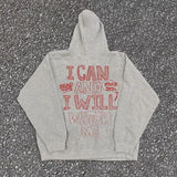 Autumn Winter American Niche Letter Print Versatile Velvet Hooded Sweatshirt Fashionable Ins Couple Design Thickened Jacket Top