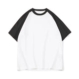 Cyberpunk Chrome logo – 220G Heavyweight T Shirt Patchwork Color Short Sleeved Mens