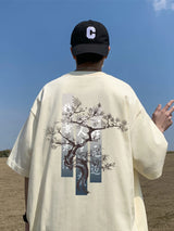 Harajuku Vintage anime – Chinese Style Graphic Short Sleeve T Shirts Mens Fashion