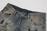 bottom zipper destroyed jeans skinny jeans ripped slim men biker jeans fashion graffiti printed streetwear hip hop pants joggers unique joggers style 659
