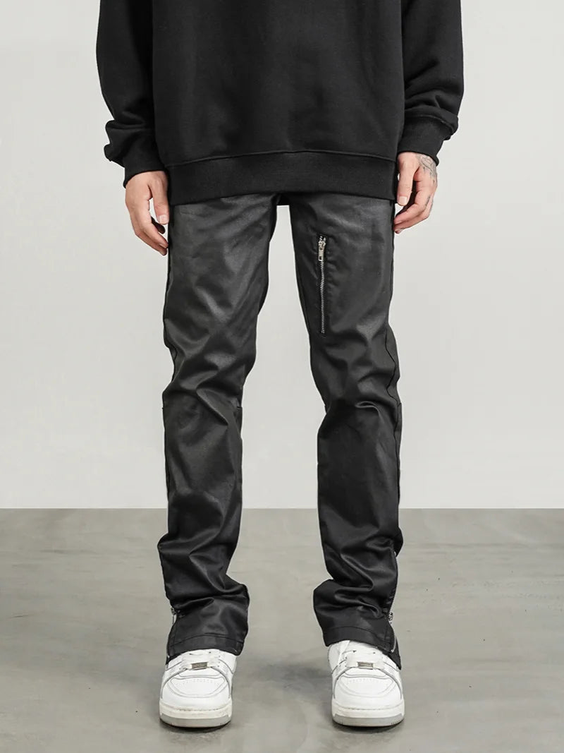 mens pants new casual hip hop punk trousers bottom zippers pants streetwear harajuku fashion bike high street pant joggers sporty tapered joggers