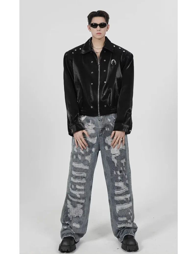 checkered varsity coat, layered streetwear look, trendy