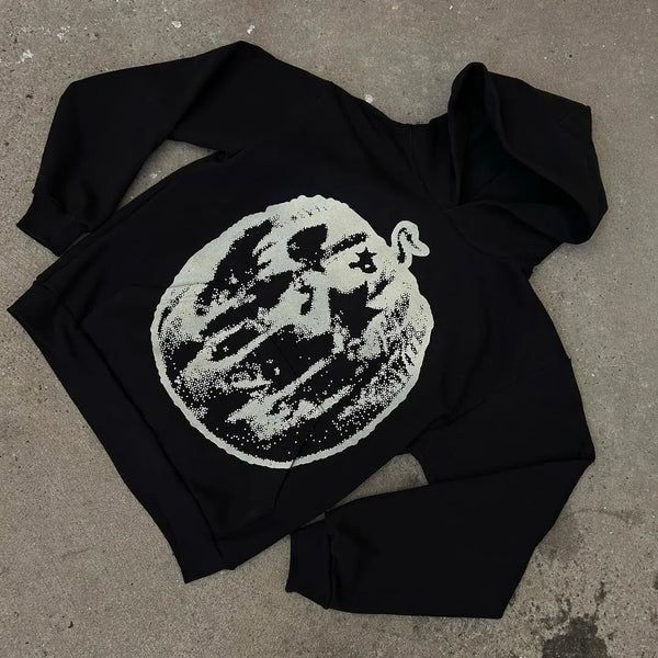 graphic fire pullover hoodie with oversized urban fit, trending menswear style, ideal for men’s fashion and seasonal streetwe
