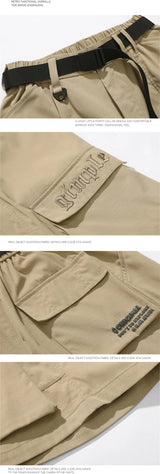 summer new american retro cargo shorts for men casual multi pocket baggy y2k shorts streetwear hip hop embroidery short cargo unique cargo style 301