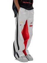high street side striped spliced straight pants unisex elastic waist streetwear casual racing biker sportwear pants joggers men urban active pants