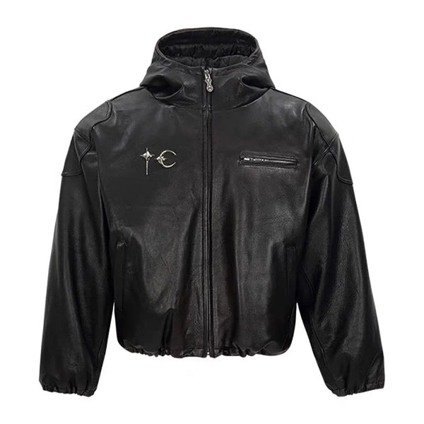 New 2024 Men Metal THUG CLUB Pu Leathers Zippers Bomber Coats & Jackets / Down Shirts Cotton Warm Winter Size 1 2 3 #745 stre - variant style a7c04b for streetwear fashion