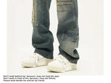 american high street trendy men and women trendy personalized straight tube washed jeans couple loose retro casual pants y2k unique jeans style 18