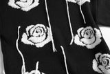 fashion floral pattern knitted sweater men new casual o neck pollover unisex harajuku y2k streetwear loose knit sweaters jumpers - trendy hip hop fashion hoodie, anime inspired graphic hoodie, soft fleece-lined outerwear