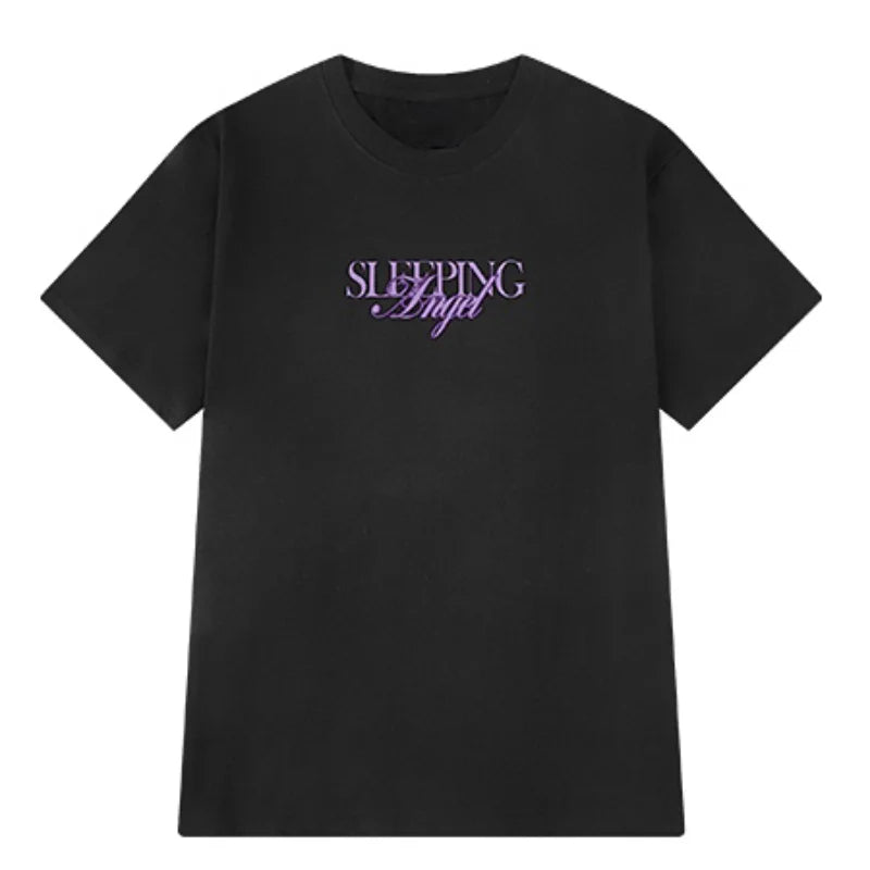 Trapwear Anime panel – Harajuku Sleeping Angle Printed Streetwear T Shirt Men Hip H