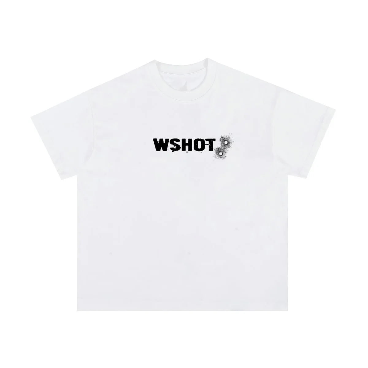 Cloud fade tee with digital text and vintage visuals
