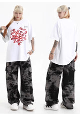 y2k american retro sweatpants design stripes loose hip hop casual versatile trousers casual sports style pants man sweatpant urban active pants