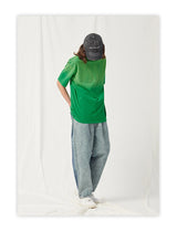 Spring Summer New Products Fried Color Wash Water Gradient Color Loose Short-sleeved Casual Basic Bottoming Round Neck