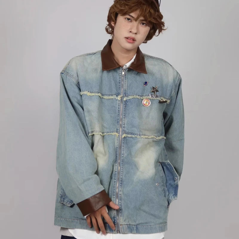 leather varsity jacket, cold weather layer, hip hop