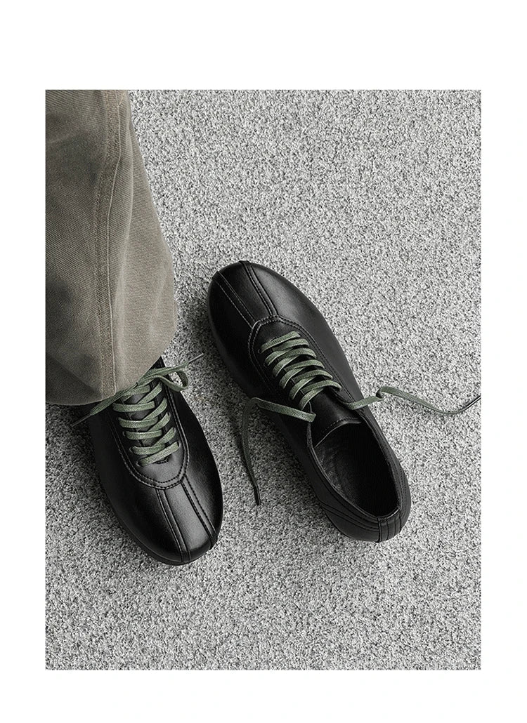 Vintage Casual Leather Shoes Men Women Streetwear Fashion Lightweight Commute Business Leather Derby Shoes