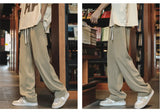autumn mens sweatpants korean fashion sportswear drawstring wide leg straight track pants casual y2k streetwear baggy trousers unique joggers style 3296