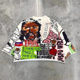 Y2k Graphic tee – Harajuku Retro Five Quarter Sleeves Graphic T Shirts Streetw