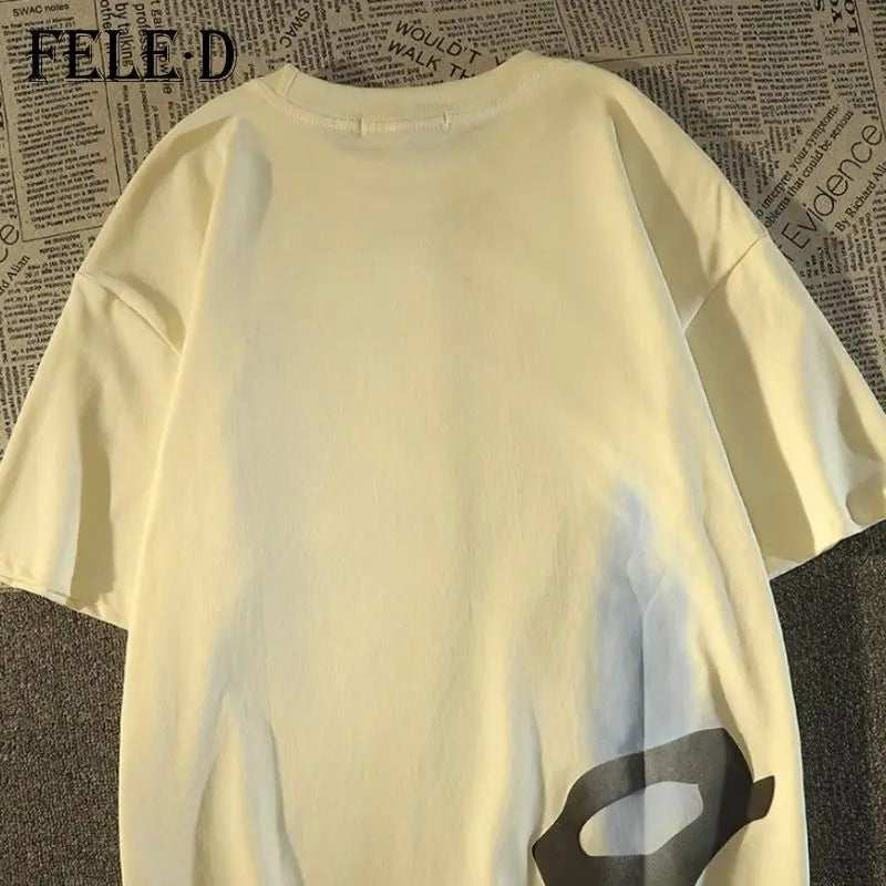 Glitchcore Graphic tee – American Retro High Street Angel Short Sleeved T Shirt For M