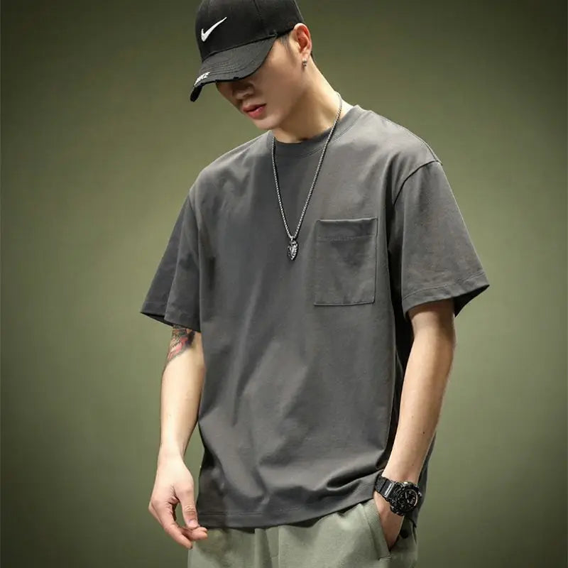 Sadcore Broken heart – 2024 Summer New Short Sleeved Simple Retro Cotton T Shirt Me