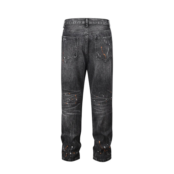 frayed damaged washed black baggy jeans men and women straight streetwear y2k pantalones hombre denim pants oversized cargos combat utility trousers