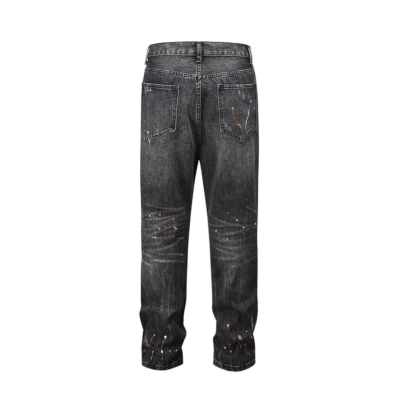 frayed damaged washed black baggy jeans men and women straight streetwear y2k pantalones hombre denim pants oversized cargos combat utility trousers