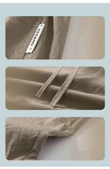 2024 new linen straight baggy pants for men summer breathable wide leg trousers y2k streetwear drawstring gym pantalones hombre unique default style 3275