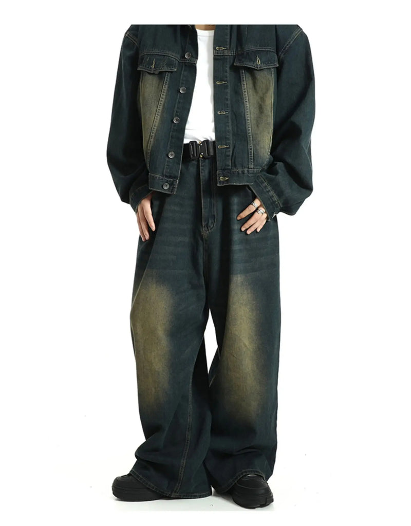 mens high street oversize pants casual harajuku retro washed zipper straight trousers hip hop fashion streetwear baggy joggers unique joggers style 2009