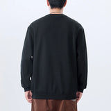 Men Handsome Splice Embroidery Fashion Loose Casual Pullover Sweatshir