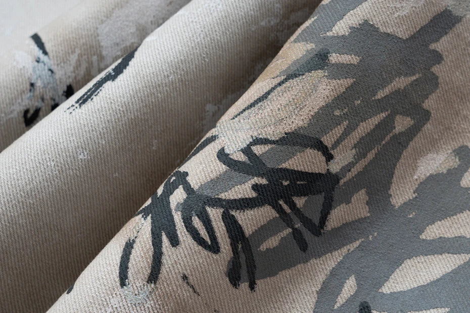 men hip hop baggy jeans graffiti printed loose straight denim pants dirty washed streetwear fashion jeans trousers white unique jeans style 579