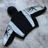 Vaporwave Drop – Y2K Patch Design Loose Zip Hoodies For Men Geometric Pattern – Streetwear Fashion for Men & Women