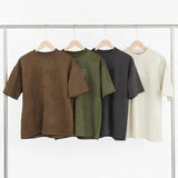 Original Letter Embroidery O Neck Suede Summer Tshirts for Men and Women Short Sleeve Streetwear Casual Oversized Top Tees