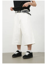 men summer streetwear fashion loose casual wide leg denim calf length jeans pants male vintage jeans baggy hosen pants unique jeans style 1497