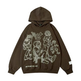 Chicvoy Women Hoodie Y2K Scrawl Graphic Harajuka Sudaderas Grunge Pull