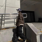 techwear zip bomber, urban street style, mens fashion