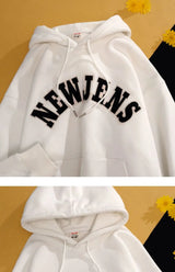 Autumn and Winter American High Street Men and Women Trendy Personalized Letter Printed Hoodie Couple Loose Retro Casual Top y2k