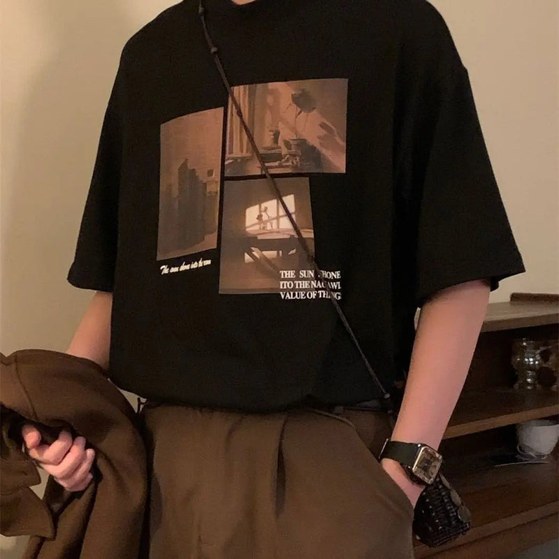 Trapwear Aesthetic piece – 2024 Summer New Style Loose American Retro Trendy Brand Heav