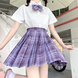 Jk Uniforms Gyaru School Uniform for Girl Student Pleated Skirt Uniform Set Women Short Sleeve Bow Tie Seifuku Japanese Style