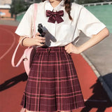 Jk Uniforms Gyaru School Uniform for Girl Student Pleated Skirt Uniform Set Women Short Sleeve Bow Tie Seifuku Japanese Style
