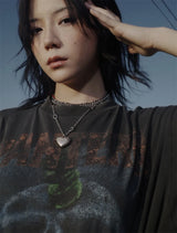 Vintage 90s Rock Band Tee Dark Retro Classic Album Culture Print Casual Loose T-Shirt Tops