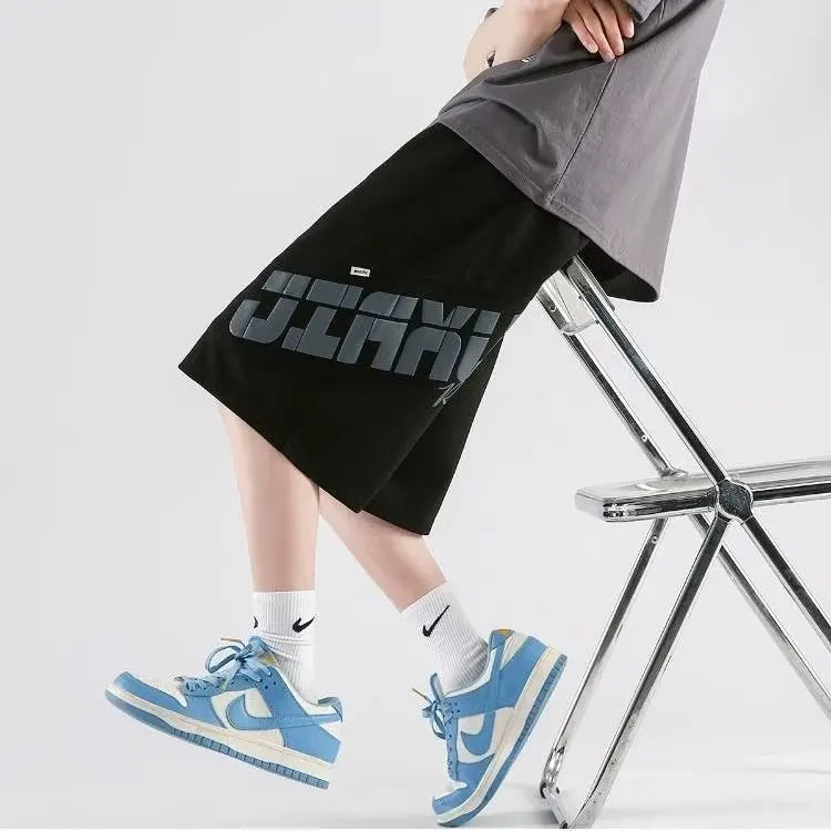 mens sports shorts 3d korean high street fashion mens clothing summer casual black short pants hot selling new products 2023 unique shorts style 4354