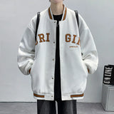 Red Leather Varsity Jacket Unisex Style