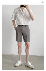 2023 Summer New Fashion Simple Style Loose Short-sleeved Fashion Shirts Men Tops Trendy All-match Short-sleeved BoutiqueClothing