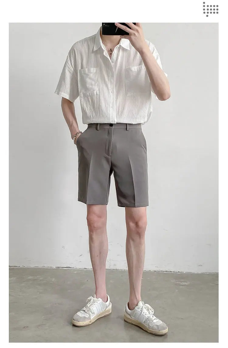 2023 Summer New Fashion Simple Style Loose Short-sleeved Fashion Shirts Men Tops Trendy All-match Short-sleeved BoutiqueClothing