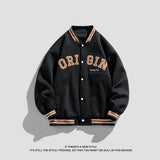 Red Leather Varsity Jacket Unisex Style