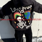 Autumn Winter New American Heavy Duty Vintage Hoodie Long Sleeve High