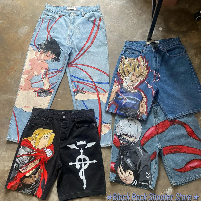 harajuku popular y2k baggy jeans vintage wide leg denim pants popular anime sweatpants streetwear couples trouser men clothing urban active pants