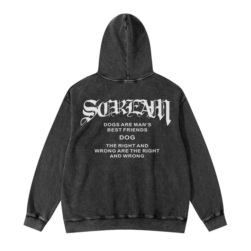 gothic crying character featuring rainbowtouches mens casual hoodies high street fashion hoodie vintage stylish printed cotton graphic black unisex street wear