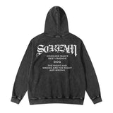 gothic crying character featuring rainbowtouches mens casual hoodies high street fashion hoodie vintage stylish printed cotton graphic black unisex street wear