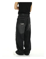 fashion ripped holes denim jeans harajuku patchwork straight jean trousers y2k trouser mens hip hop streetwear baggy jeans pants unique jeans style 4602
