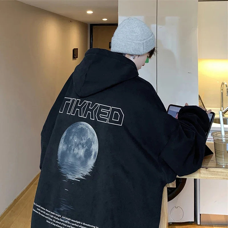 Underground rap-inspired hoodie with dark urban aesthetic