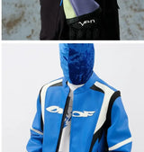American Pioneer Motorcycle jackets Windproof Oversized Loose coat men winter Leather jacket Clip Racing Suit new men clothing